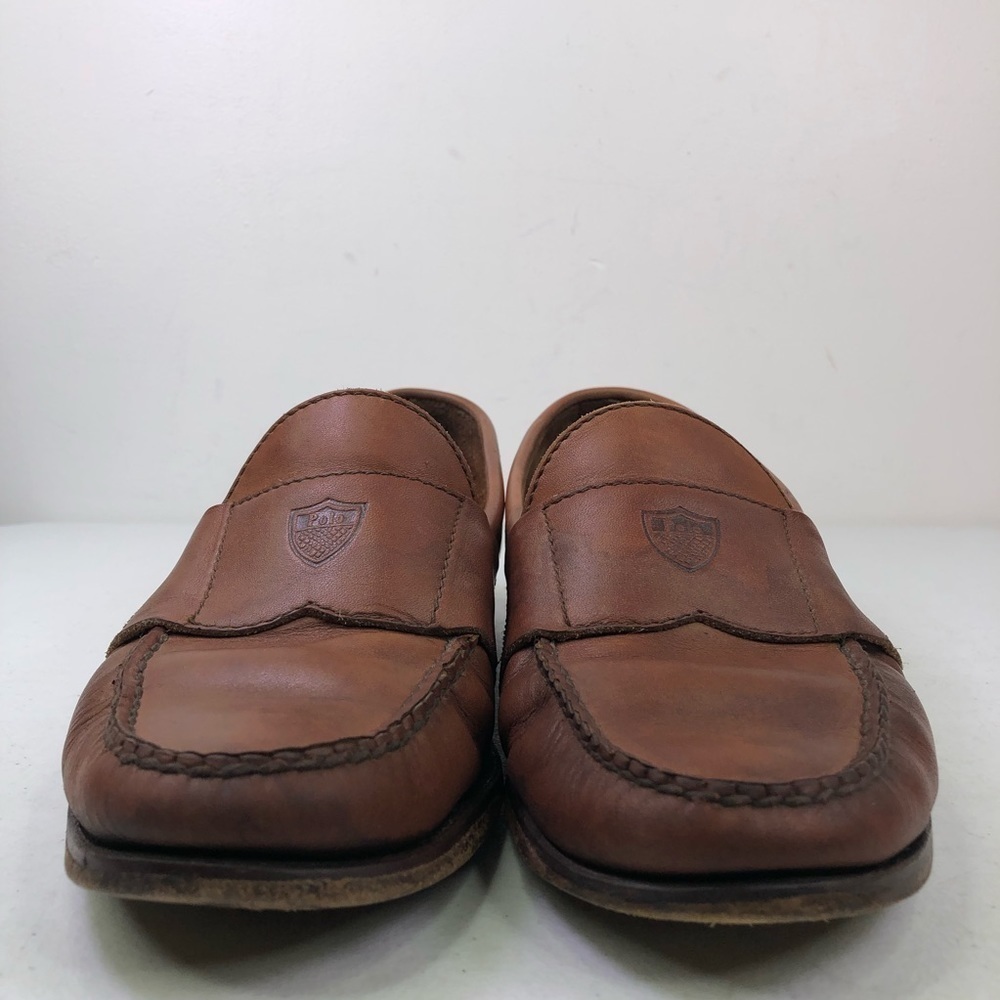 Polo Ralph Lauren Brown Leather Vintage Loafers - Picture 3 of 9